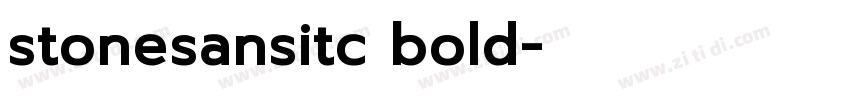 stonesansitc bold字体转换